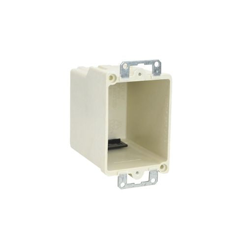 Single Gang Fiberglass Nonmetallic Electrical Junction Box Off White 9368-EK
