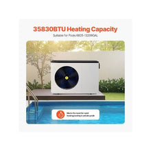 Electric Pool Heat Pump 35 830 BTU Heating Capacity Dual Heating & Cooling Energy Saving Pool Water Heater for 6605–13209 Gallon Pools 208–230V 60Hz