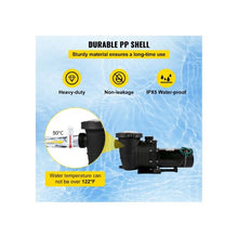 1 HP Dual Voltage 110V/220V Above Ground Swimming Pool Pump with High-Flow Water Circulation