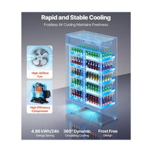 Commercial Double Door Glass Showcase Refrigerator 35.3 Cu.Ft / 1000L Upright Beverage Merchandiser Cooler with LED Lighting & Adjustable Shelving