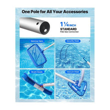 15–20 Ft Heavy Duty Telescopic Pool Cleaning Pole Adjustable Pool Pole for Skimmer Brush & Vacuum Head