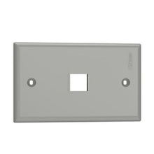 1 Port Single Gang Flush Mount Faceplate With Label International Gray NK1FNIG