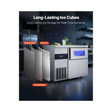 265 LBS/24H Commercial Ice Maker Machine with Stainless Steel Worktop & Self-Cleaning Function