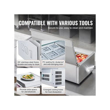 60 Inch Countertop Refrigerated Condiment Station 150W Sandwich Prep Cooler with 4×1/3 & 4×1/6 Pans