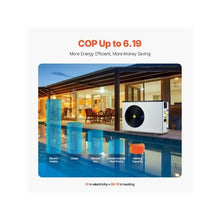 Electric Pool Heat Pump 35 830 BTU Heating Capacity Dual Heating & Cooling Energy Saving Pool Water Heater for 6605–13209 Gallon Pools 208–230V 60Hz