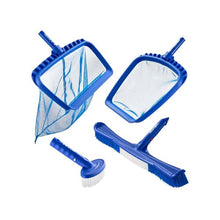4 Piece Swimming Pool Cleaning Kit 2 Detachable Pool Brushes & 2 Skimmer Nets for In-Ground and Above Ground Pools