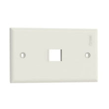 1 Port Single Gang Flush Mount Faceplate With Label Off White NK1FNIW