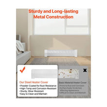 Easy-to-Instal 3 ft Premium Baseboard Heater Cover Replacement Heavy-Duty Steel Front Cover White