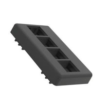 4 Port Flat Modular Furniture Faceplate Black NK4MFBL