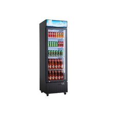 12.7 Cu.Ft Upright Commercial Merchandiser Refrigerator with Glass Display Door Adjustable Shelves and LED Beverage Cooler Design