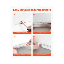 6.6 ft U-Shape LED Aluminum Channel with Cover & Clips for Under-Cabinet Strip Lights (20-Pack)