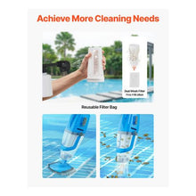 40 W Cordless Pool Vacuum Cleaner 26 GPM Handheld Rechargeable Pool & Spa Vacuum with Extension Pole