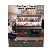 Horizontal 4.6 Cu.Ft. Open Air Display Refrigerator Commercial Grab-and-Go Cooler with LED Lights