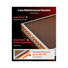 190K BTU 22 x 22 inch Water-to-Air Heat Exchanger with Copper Tubes and Aluminum Fins