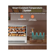Commercial 5 Cu. Ft. Curved Countertop Pastry Display Case with Frost Free Cooling and LED Lights