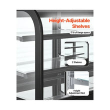 17.6 Cu.Ft. Commercial Curved Refrigerated Dessert Display Case, 550L Bakery Showcase with TURBO Cooling