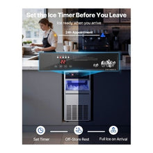 Professional Stainless Steel Commercial Ice Maker Machine 100 lbs/24H with 35 lbs Storage Bin