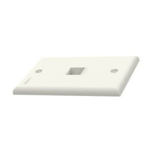 1 Port Single Gang Flush Mount Faceplate With Label Off White NK1FNIW