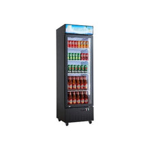 12.7 Cu.Ft Upright Commercial Merchandiser Refrigerator with Glass Display Door Adjustable Shelves and LED Beverage Cooler Design