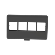 4 Port Flat Modular Furniture Faceplate Black NK4MFBL