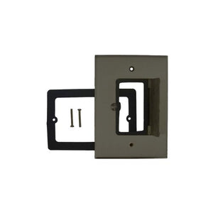 Flush Floor Electrical Box Rectangular Cover Plate With Screws Brushed Nickel SBFB-1NCVR