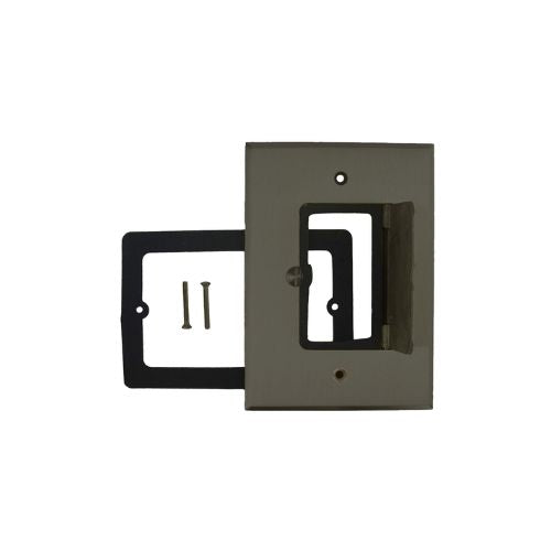 Flush Floor Electrical Box Rectangular Cover Plate With Screws Brushed Nickel SBFB-1NCVR