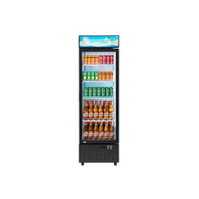12.7 Cu.Ft Upright Commercial Merchandiser Refrigerator with Glass Display Door Adjustable Shelves and LED Beverage Cooler Design