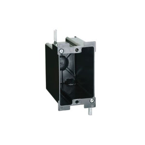 Thermoplastic Flush Mount Single Gang Electrical Receptacle Box Black P-118OW