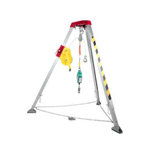 2600 lbs Heavy Duty Confined Space Tripod Rescue Kit 8 ft Adjustable Legs, 98 ft Cable Winch & Fall Protection System
