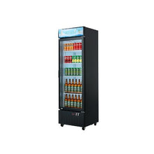 12.7 Cu.Ft Upright Commercial Merchandiser Refrigerator with Glass Display Door Adjustable Shelves and LED Beverage Cooler Design