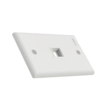 1 Port Single Gang Flush Mount Faceplate With Label White NK1FNWH