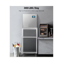 Professional 360 lbs/24H Commercial Ice Machine Head Only with Self-Cleaning for Restaurant, Bar, Cafe & Hotel