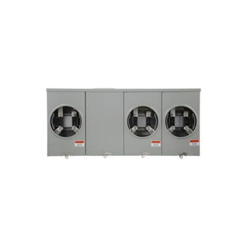 3 Gang 200A 600V Single Phase Four Jaw Meter Socket 1008843CH