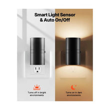 3000K Compact Soft Warm White LED Plug-In Night Light with Auto Sensor & Dimmer Control 2 Pack