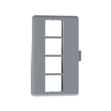 4 Port Flat Threaded Mount Furniture Faceplate International Gray NK4MFIG