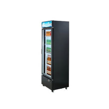 12.7 Cu.Ft Upright Commercial Merchandiser Refrigerator with Glass Display Door Adjustable Shelves and LED Beverage Cooler Design