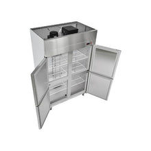 Heavy Duty 48 inch Commercial Upright Freezer 31.4 Cu.Ft. 4 Door Reach In Stainless Steel Freezer with Auto Defrost & LED Lighting