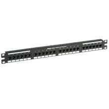 24 Port Flat Pre Populated Patch Panel Punchdown Black NK5EPPG24Y
