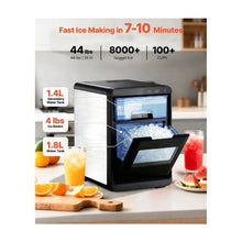 44 Lbs/24H Portable Countertop Ice Maker Machine with Chewable Nugget Ice for Home, Kitchen, Office, Bar & Party Black