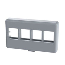 4 Port Flat Threaded Mount Furniture Faceplate International Gray NK4MFIG