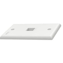 1 Port Single Gang Flush Mount Faceplate With Label White NK1FNWH