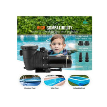 Multi-Use 1 HP Durable 110V/220V Single Speed Pool Pump for Hot Tubs, Spas & Pools