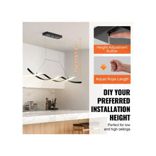 24W Multi Color Temperature Modern Pendant Lamp 3-CCT Dimmable LED Chandelier Ceiling Fixture Light