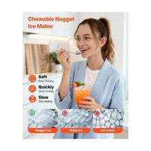 44 Lbs/24H Portable Countertop Ice Maker Machine with Chewable Nugget Ice for Home, Kitchen, Office, Bar & Party Black