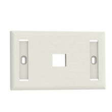 1 Port Single Gang Flush Mount Faceplate With Label White NK1FWHY