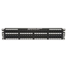 48 Port Flat Pre Populated Patch Panel Punchdown Black NK5EPPG48Y