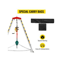 2600 lbs Heavy Duty Confined Space Tripod Rescue Kit 8 ft Adjustable Legs, 98 ft Cable Winch & Fall Protection System