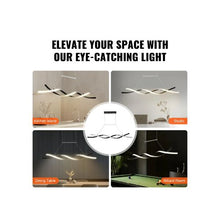 24W Multi Color Temperature Modern Pendant Lamp 3-CCT Dimmable LED Chandelier Ceiling Fixture Light