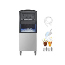 Stainless Steel Commercial Ice Storage Bin 300 lb Capacity with Adjustable Rubber Feet