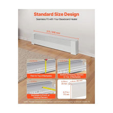 Standard 3 ft Electric Baseboard Heater Cover Replacement Easy Installation